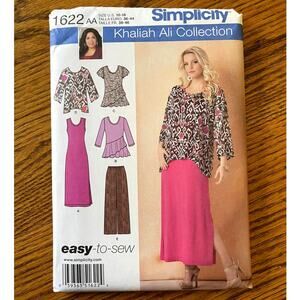 UNCUT 2000s Simplicity 1622 Sewing Pattern Size XS - L Tank Dress & Peplum Top